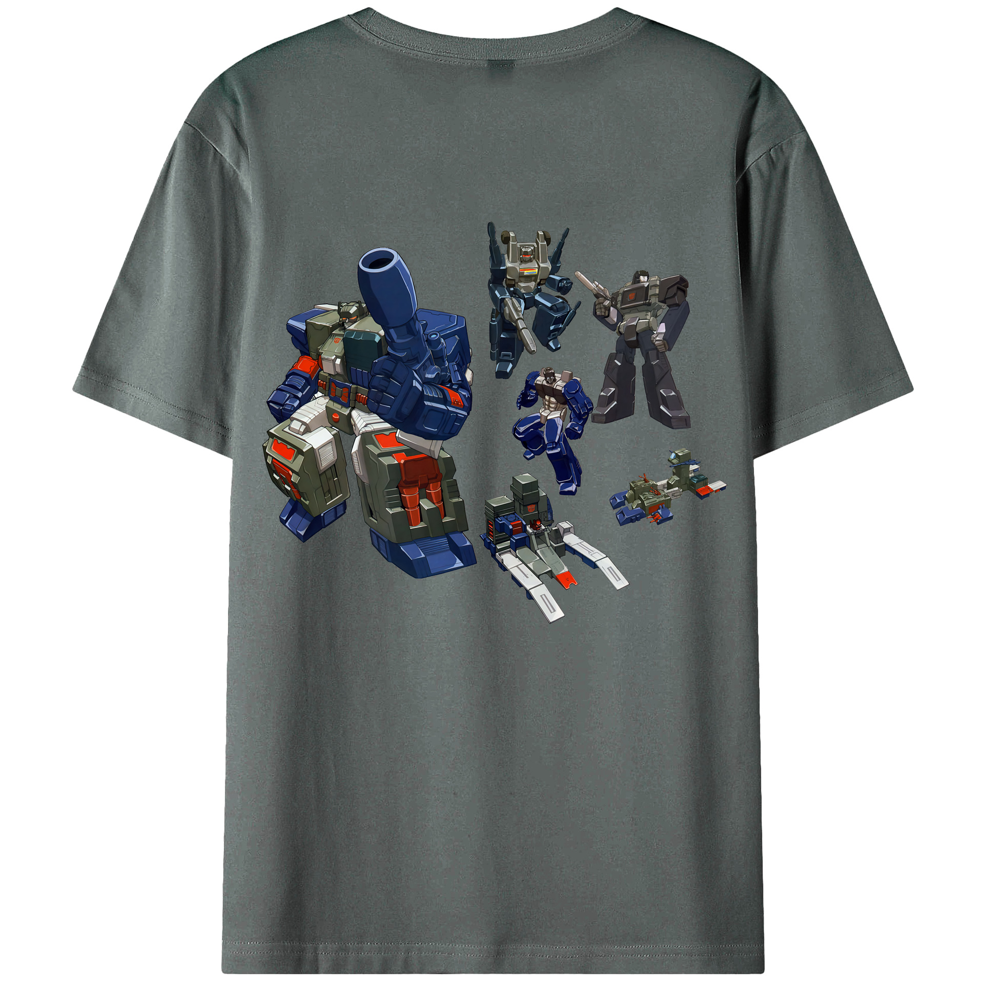 （画像用） Transformers トランスフォーマー 綿100％ メンズ半袖Tシャツ（バックプリント） 通気性